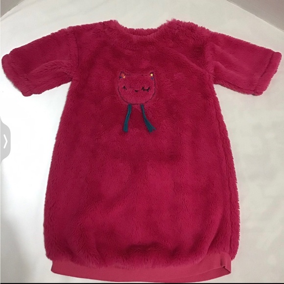 Baby Girl Fuzzy Fleece Nightgown Size 6 month - K309 - Picture 1 of 10